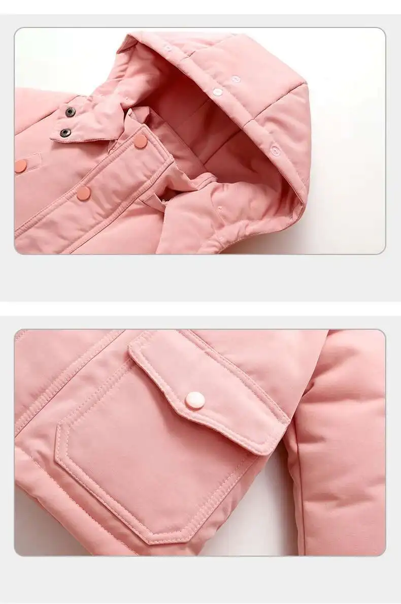 -30 Baby Winter Thickened Warm down Jacket and Jumpsuit Children Toddler Kids Clothing Set 2Pcs Girl Clothes Infant Snowsuit 1-6
