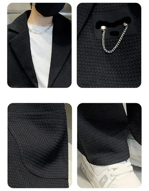 ZOETOPKID Kids Boys Suit Blazer+Pants Two Piece Black Khaki Spring Autumn Children Casual Formal Clothing 2PCS Set