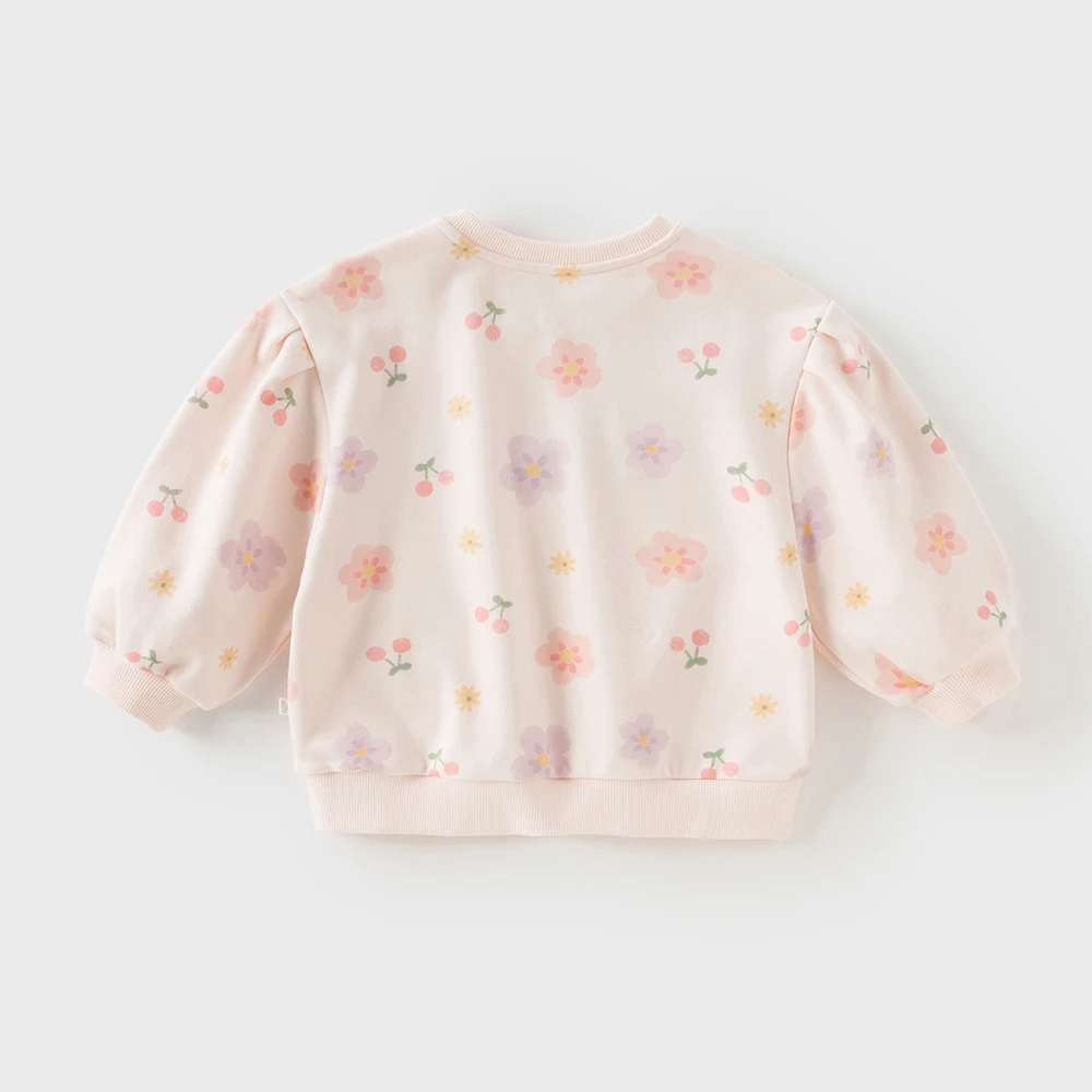 Dave Bella Autumn Girls Baby Hoodie Fashion Casual Sweet Lovely Floral Print Children's Long Sleeve Top Outdoor DB3253241