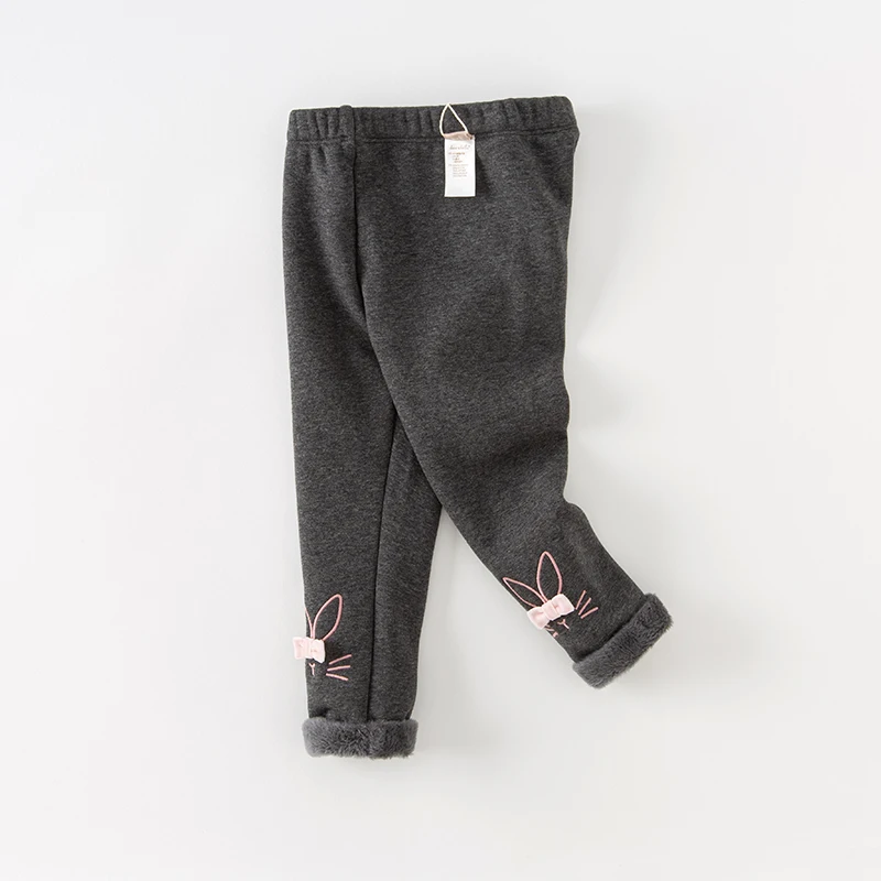 Dave Bella Children's Plush Pants Autumn Winter Girls' Casual Fashion Tight Pants Leggings Cute Sport Outdoor DB4238121