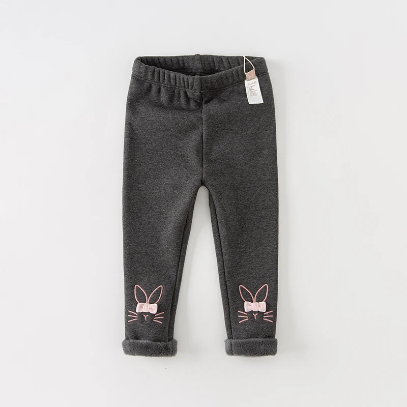 Dave Bella Children's Plush Pants Autumn Winter Girls' Casual Fashion Tight Pants Leggings Cute Sport Outdoor DB4238121