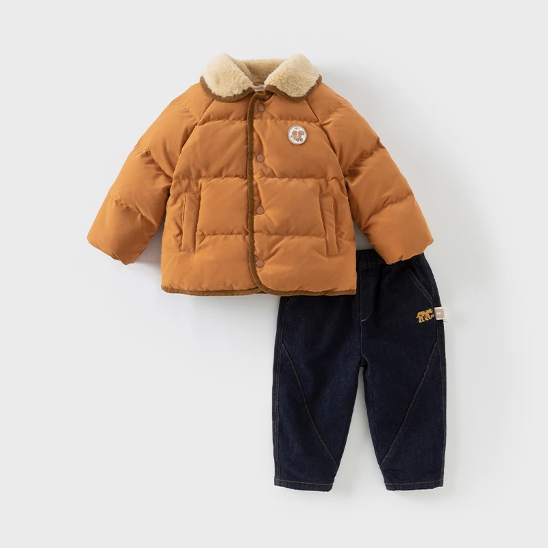 Dave Bella Boys Down Parka Thicken Jacket for Children Winter Warm Down Coats 2-7Years Windproof Outwear Clothes DB4242511