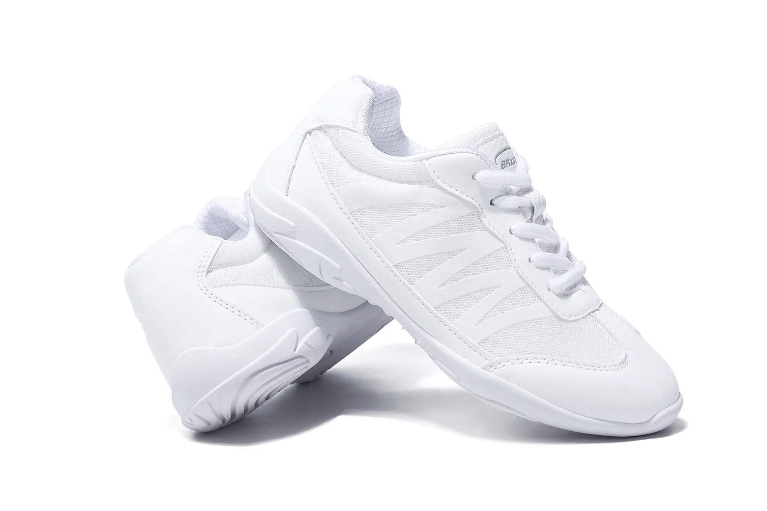 BAXINIER Girls White Cheer Shoes Trainers  Breathable Training Dance Tennis Shoes Lightweight Youth Cheer Competition Sneakers