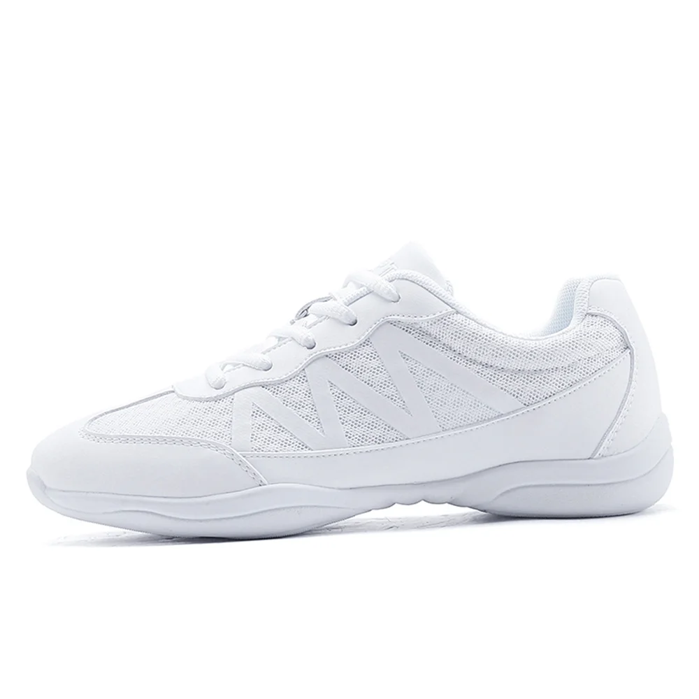 BAXINIER Girls White Cheer Shoes Trainers  Breathable Training Dance Tennis Shoes Lightweight Youth Cheer Competition Sneakers
