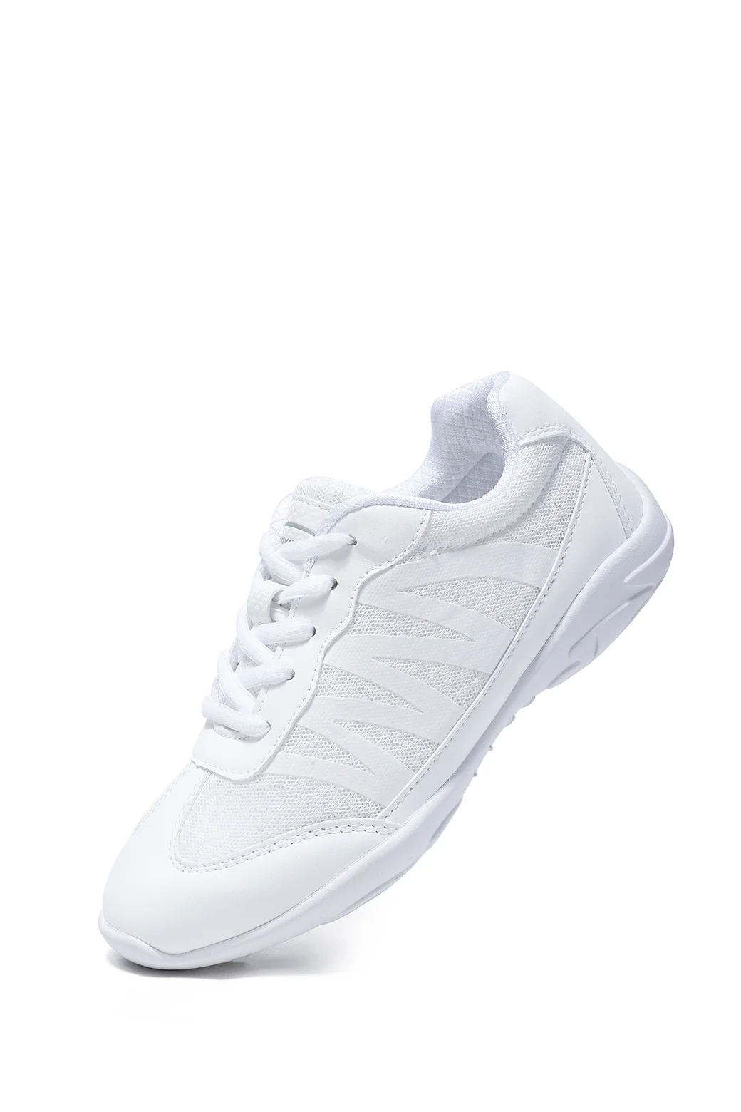 BAXINIER Girls White Cheer Shoes Trainers  Breathable Training Dance Tennis Shoes Lightweight Youth Cheer Competition Sneakers