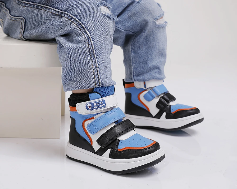 Ortoluckland Children's Sneakers Girls Kids Orthopedic Boots Boys Toddler Spring Leather Mesh Running Shoes Size22 To 36