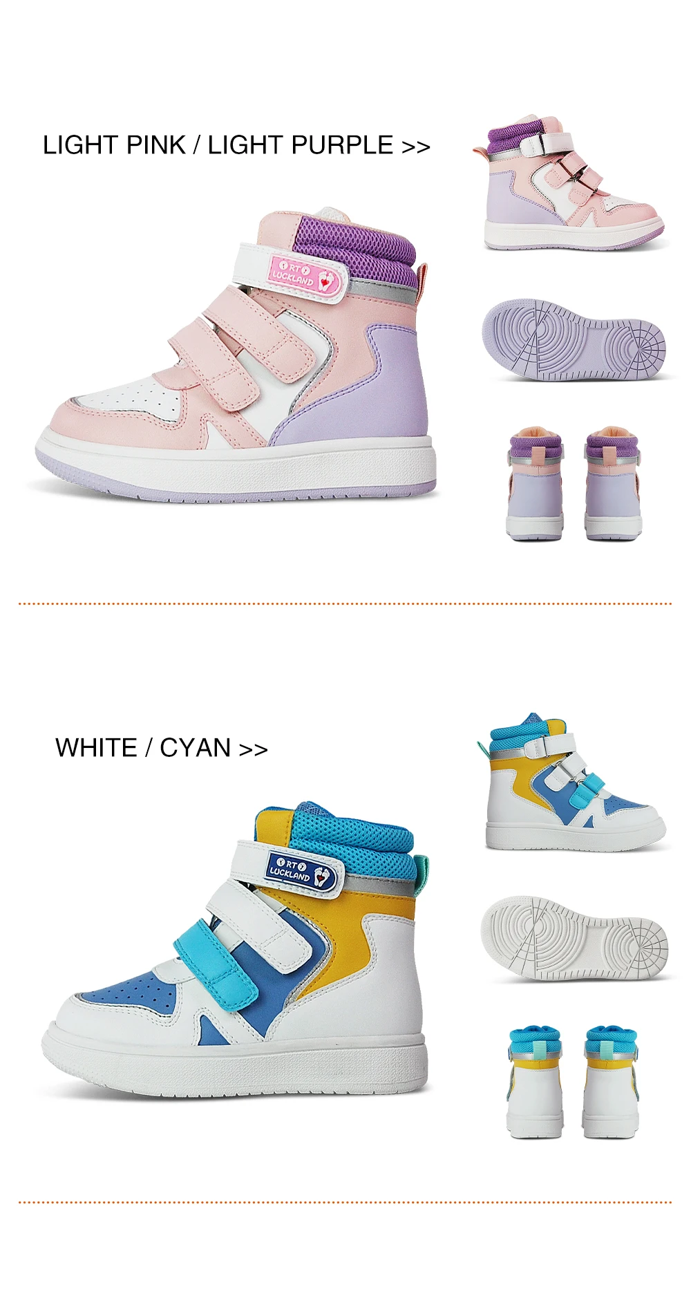 Ortoluckland Children's Sneakers Girls Kids Orthopedic Boots Boys Toddler Spring Leather Mesh Running Shoes Size22 To 36