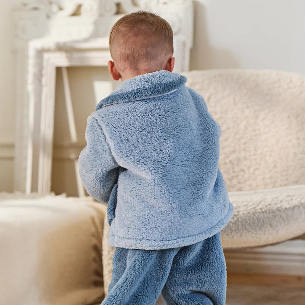 Dave Bella Children's Home Wear Set Autumn Winter Boys Girls Warm Soft Cotton Pajamas Kids' Top Pants Trendy Clothes DB4254910