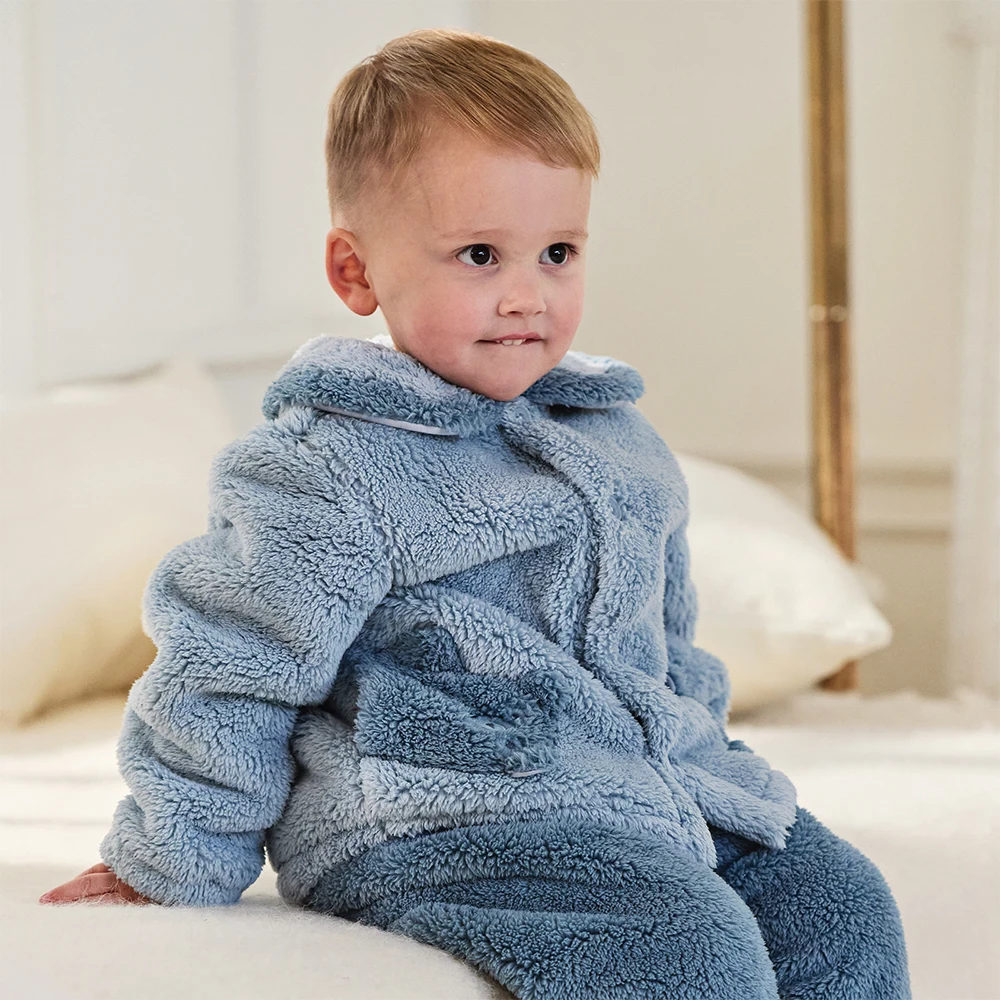 Dave Bella Children's Home Wear Set Autumn Winter Boys Girls Warm Soft Cotton Pajamas Kids' Top Pants Trendy Clothes DB4254910