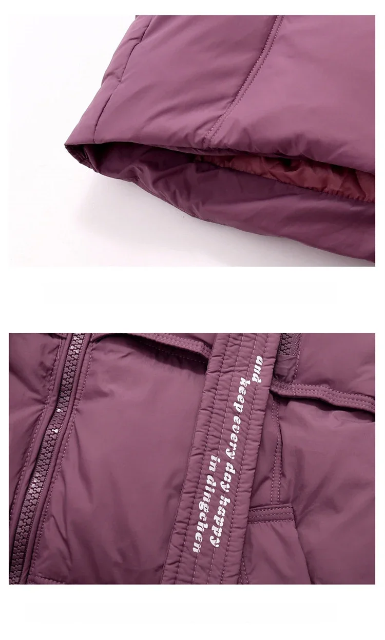 Girls' Cotton Coat New Winter Coat Boy Long Warm Clothes Children's Thicken Jacket Cotton Outerwear For Kids Jacket TR213