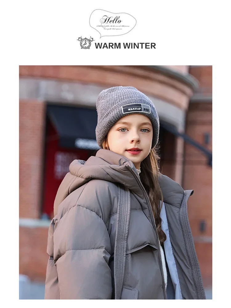 Girls' Cotton Coat New Winter Coat Boy Long Warm Clothes Children's Thicken Jacket Cotton Outerwear For Kids Jacket TR213