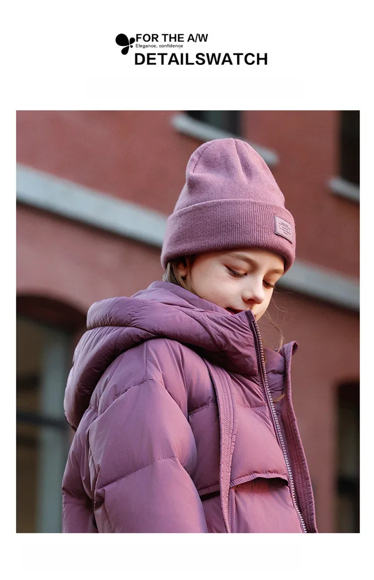 Girls' Cotton Coat New Winter Coat Boy Long Warm Clothes Children's Thicken Jacket Cotton Outerwear For Kids Jacket TR213