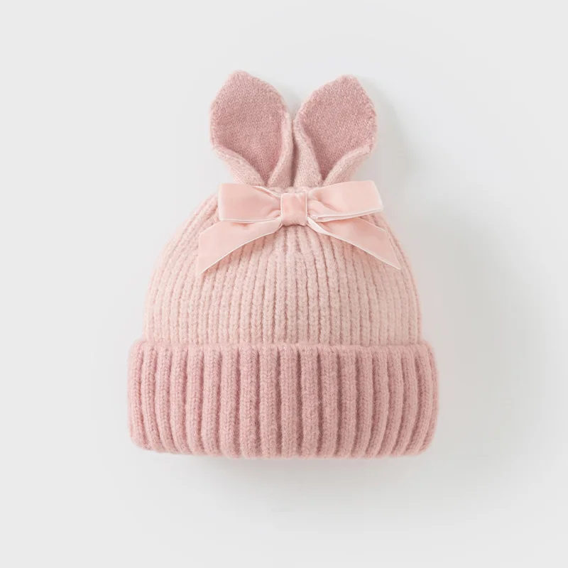 Dave Bella Winter Baby Hat Pink Ear Knit Hat for Kids Warm Cap for Girls Boys Windproof Beanies Infant Cap DB4243031