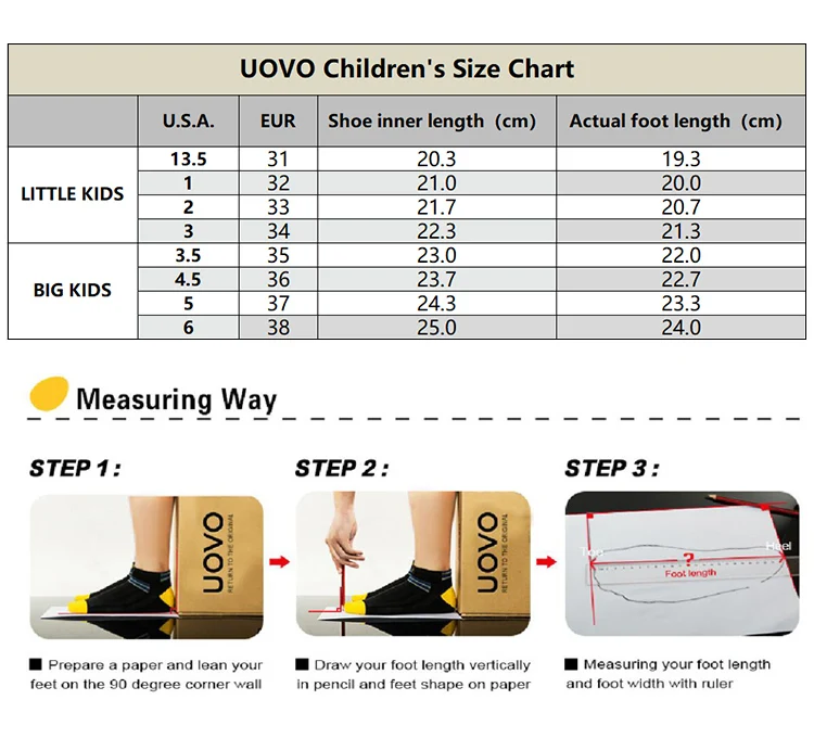 UOVO Men's Coach Children's School Shoes Leather Uniform Shoes Black Sports Shoes Size 13.5 UK Kid-5 Boys 31EU-38EU