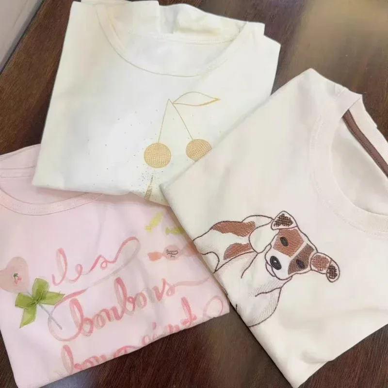 In Stock 2025 BP Autumn Animal Print Girls T-shirt Kids Boys Top Cotton Soft Children T-shirt Baby Boy Clothes Kids Clothes Boys