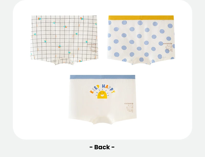 Mini Bala New Boys' Anti-Bacterial Pure Cotton Underpants Boxer Shorts 2024
