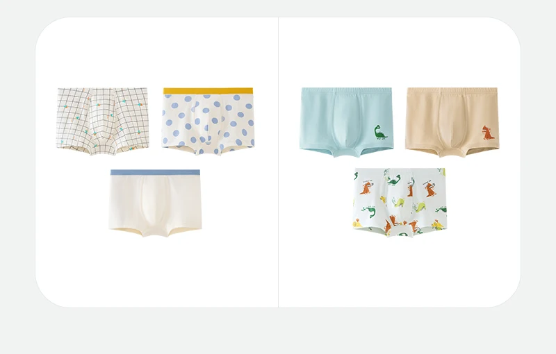 Mini Bala New Boys' Anti-Bacterial Pure Cotton Underpants Boxer Shorts 2024