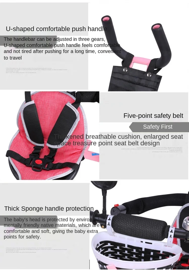 LazyChild Rotatable Seat Children's Tricycle 1-5 Year Old Metal Frame Baby Bicycle Bike Baby Stroller With Awning 2026 New