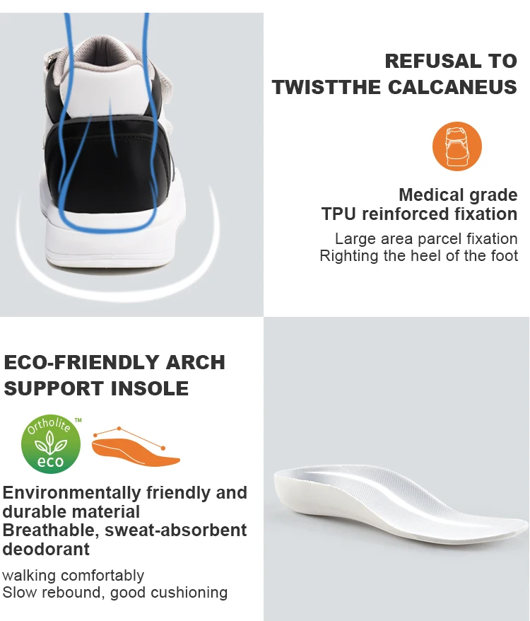 Kids Orthopedic Shoes with Ankle and Arch Support Princepard Boys Girls' Supportive Sneakers for Correct Foot Problems