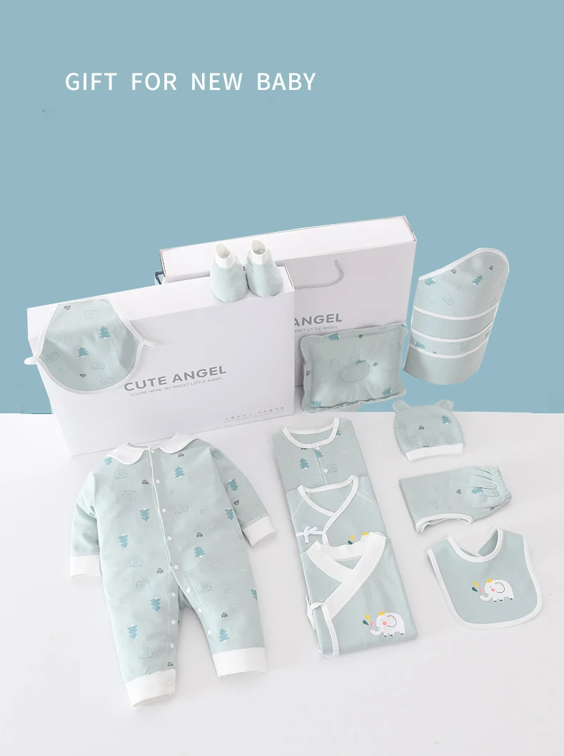 IYEAL  Newborn Baby Clothes Cotton Baby Gift  Set 0-3 M Autumn Winter Kids Clothes Suit New Born Clothing Family Gifts 19-23PCS