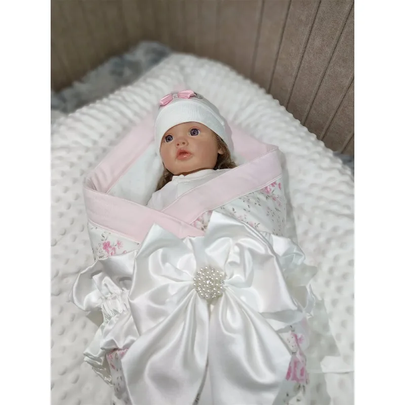 French Lace Winter Swaddle Blanket - Receiving Wrap for Newborn Baby Boys-Girls Photography Ropa De Bebe Niña 크리스마스 아기의상 Newborn