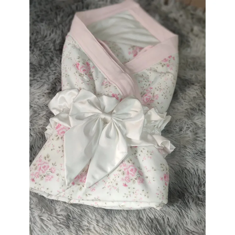 French Lace Winter Swaddle Blanket - Receiving Wrap for Newborn Baby Boys-Girls Photography Ropa De Bebe Niña 크리스마스 아기의상 Newborn