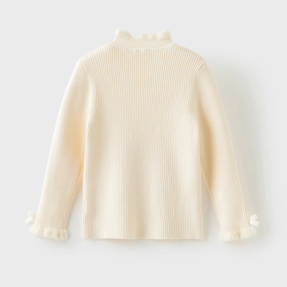 Dave Bella Children Autumn Winter Knitted Pullover Sweater for Girls Half High Collar Bottoming Sweater Kids Clothes DK4254583