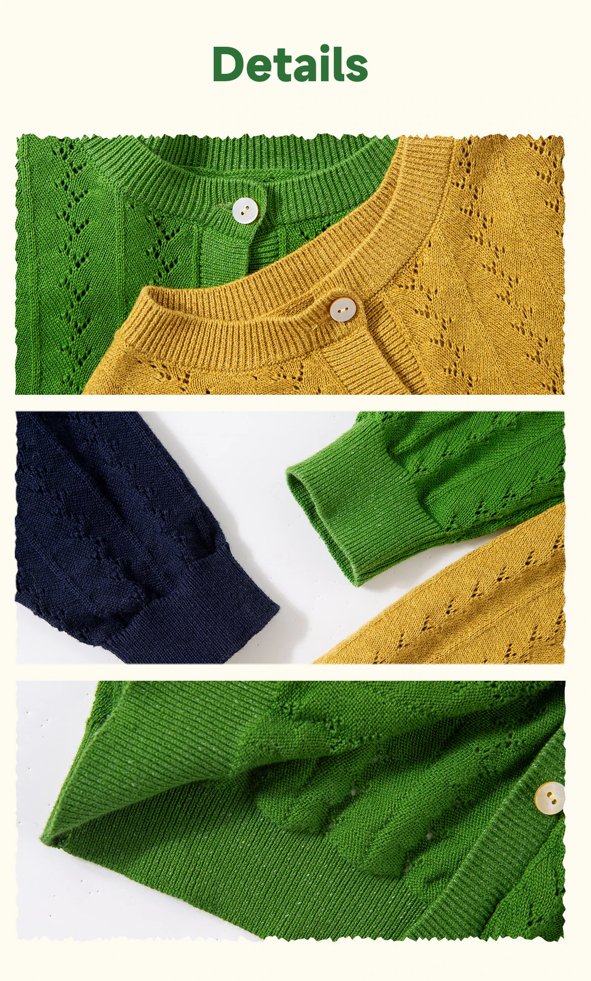 Amila 2026 Spring Children's Sweater Cardigan Round Neck Hollow Pattern Casual Loose Daily Fashion Gentle Top