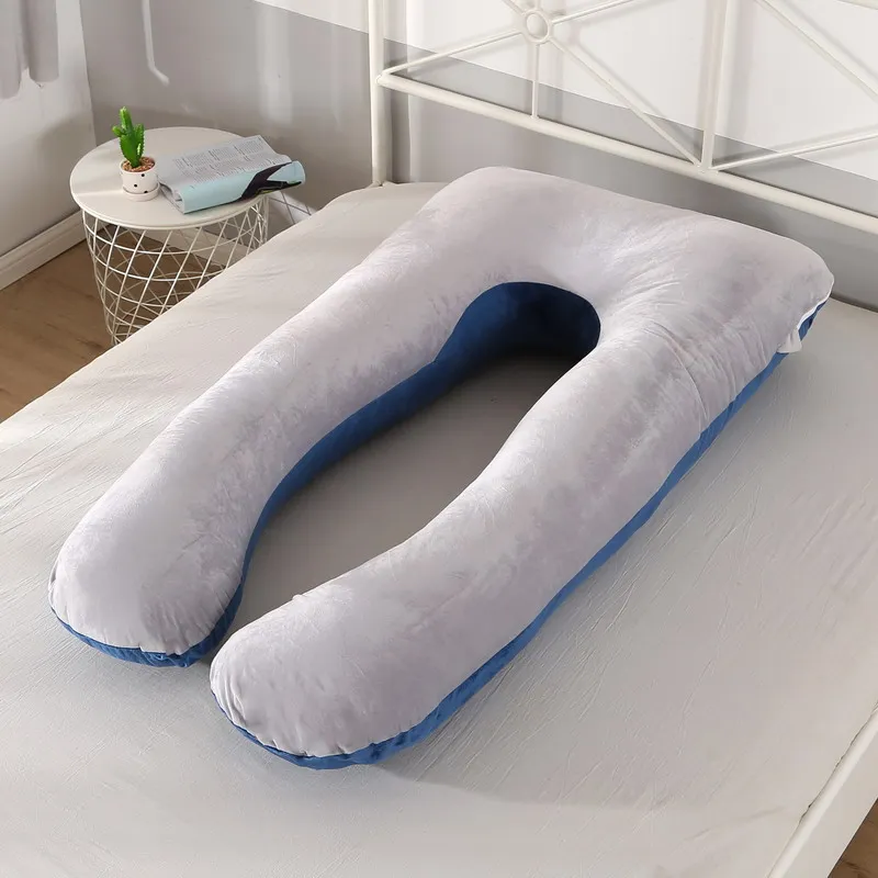 Blue Grey Maternity Body Pillow 120x70cm - Soft Plush Pregnancy Cushion for Sleeping, Side Sleeper Support for Women Wholesale