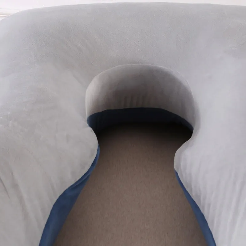 Blue Grey Maternity Body Pillow 120x70cm - Soft Plush Pregnancy Cushion for Sleeping, Side Sleeper Support for Women Wholesale
