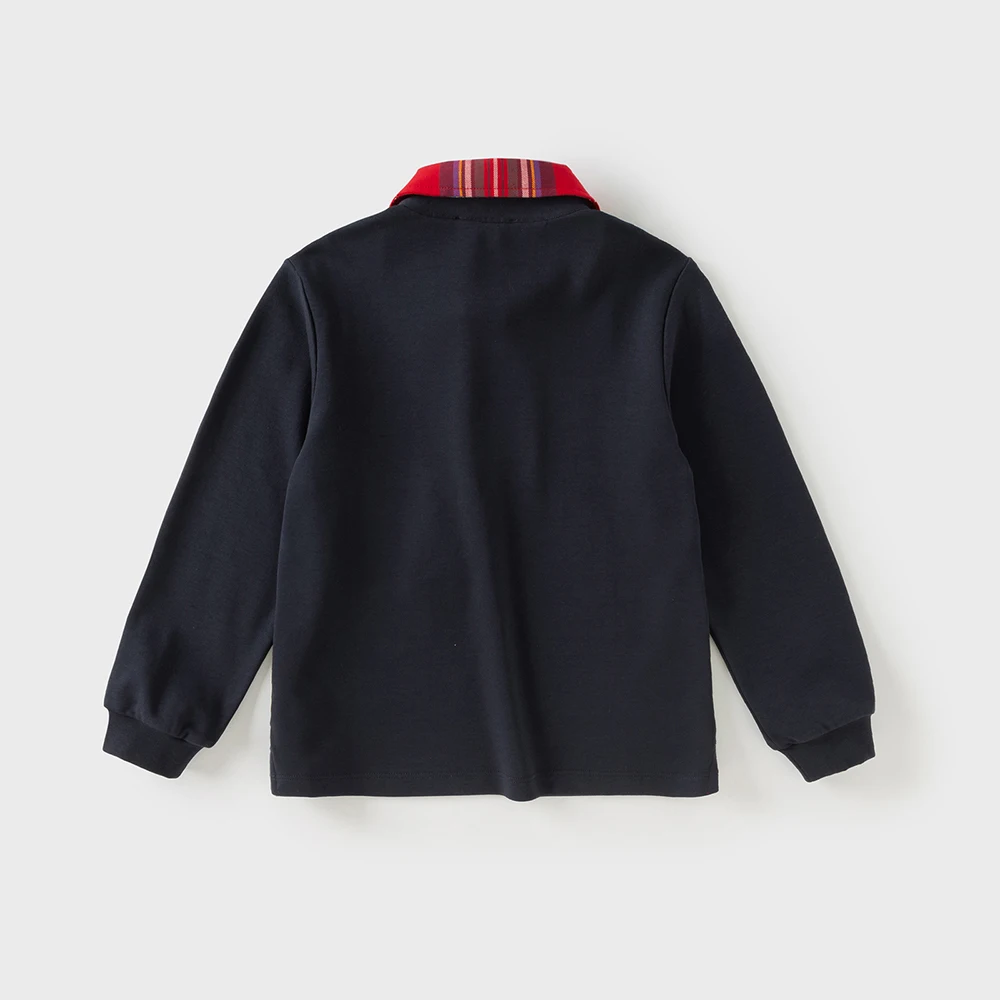 Dave Bella Boys Long Sleeve Polo T-Shirt Kids Solid Autumn Spring Tops Baby Cotton Casual Outdoor Clothes DK3254715