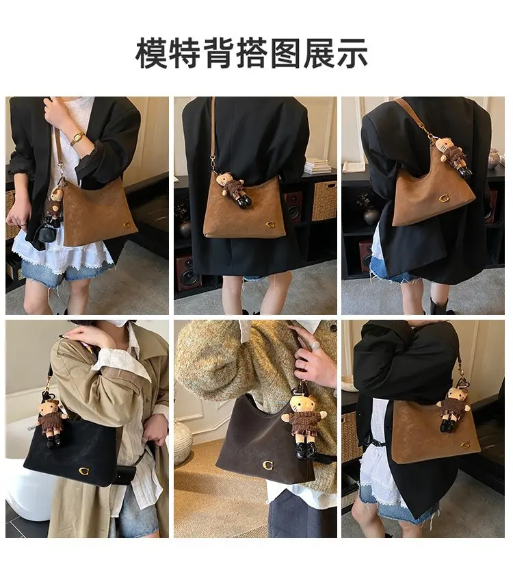 2026 Spring Trend Women's Zippered Hobo Bag Sleek and Practical for Casual Outings