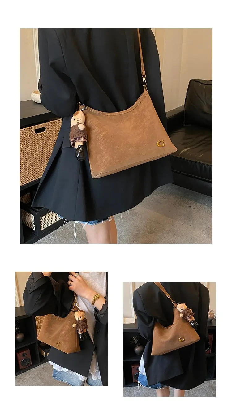 2026 Spring Trend Women's Zippered Hobo Bag Sleek and Practical for Casual Outings
