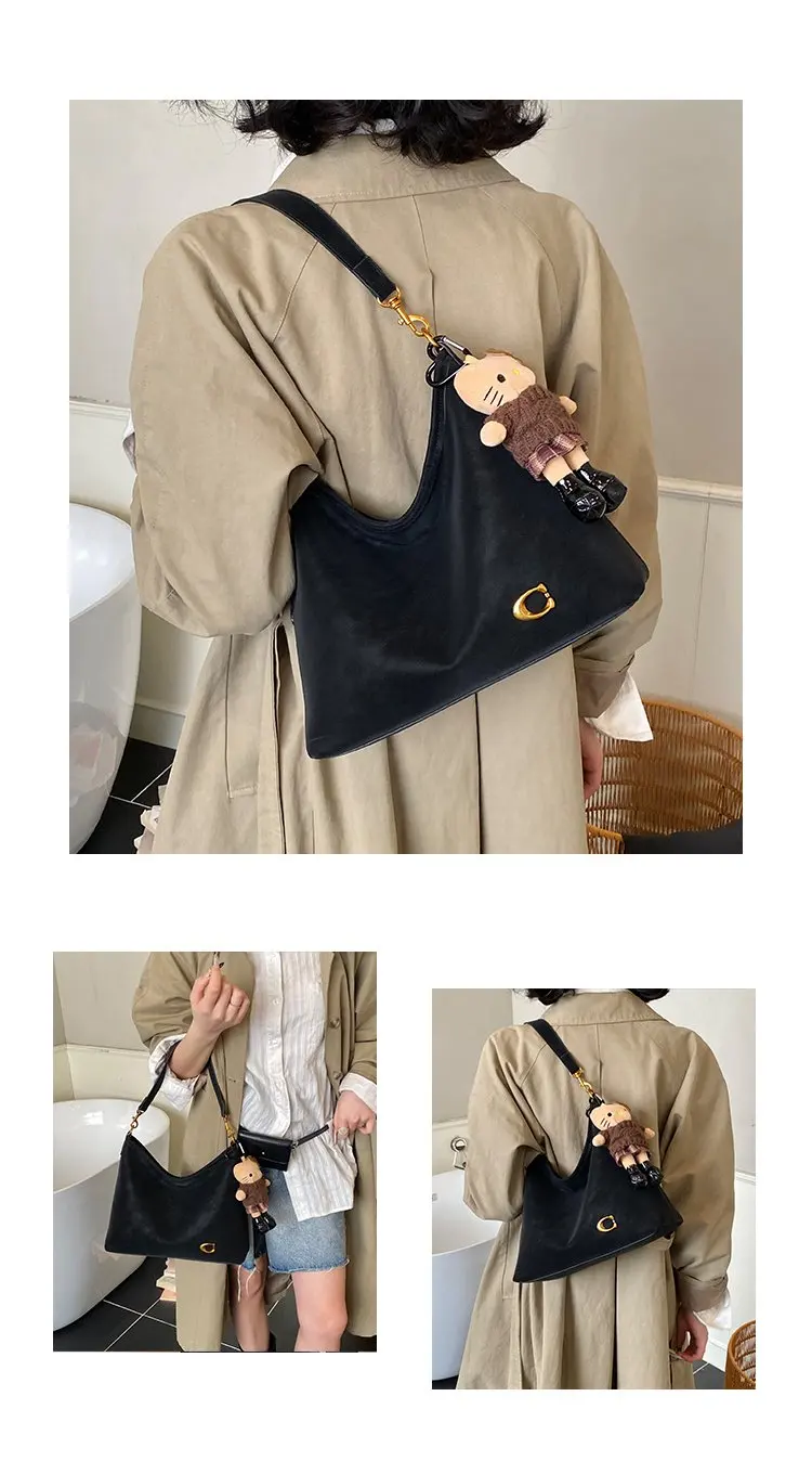 2026 Spring Trend Women's Zippered Hobo Bag Sleek and Practical for Casual Outings