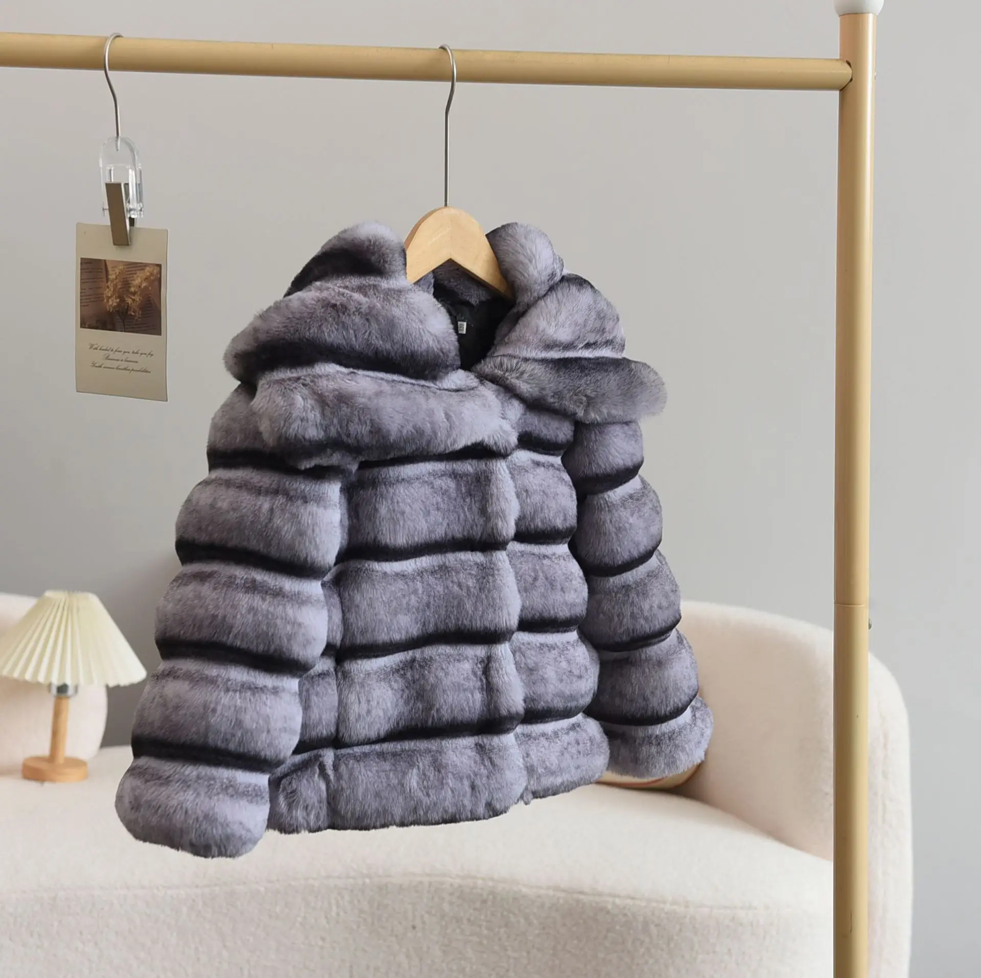 Faux Fur Coats Children Solid Fur Jackets Turn Down Collar Long Sleeves Coverd Button Thick Loose Fit Casual 2026 Autumn Winter
