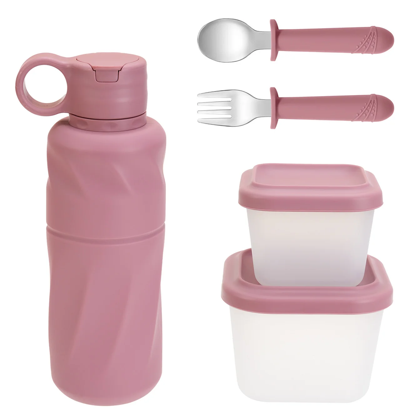 Children's Tableware Set Made of Silicone for Serving Food