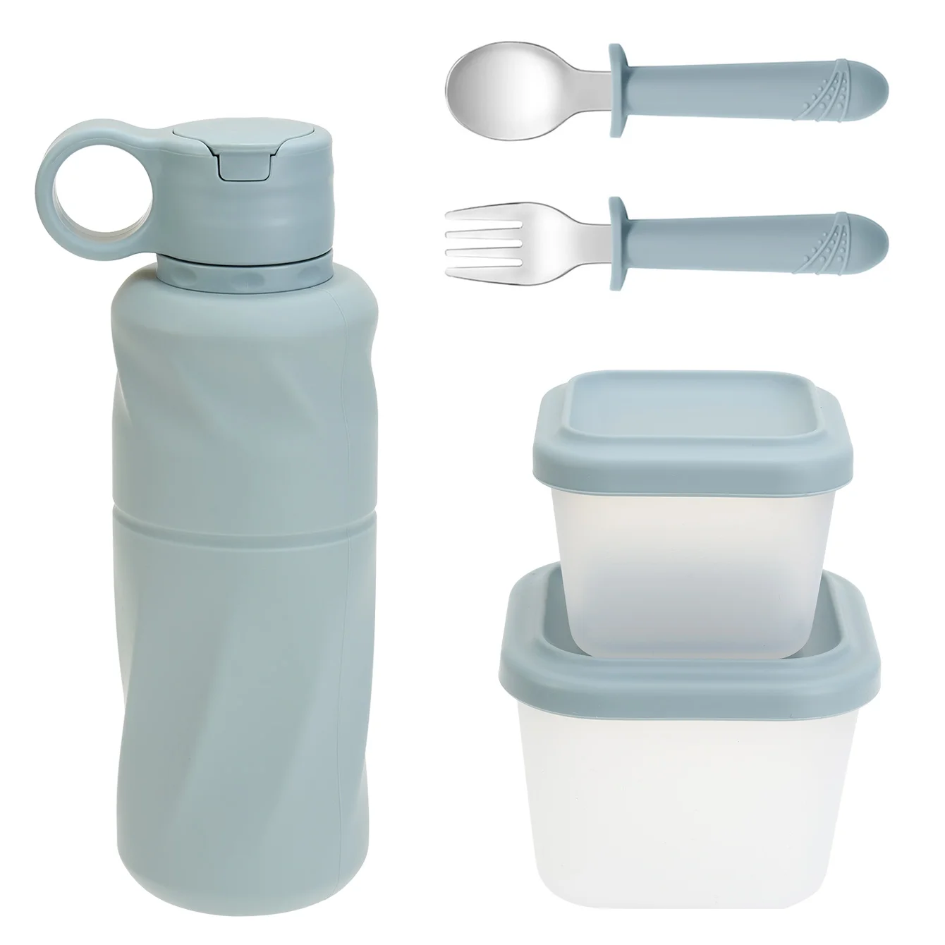 Children's Tableware Set Made of Silicone for Serving Food