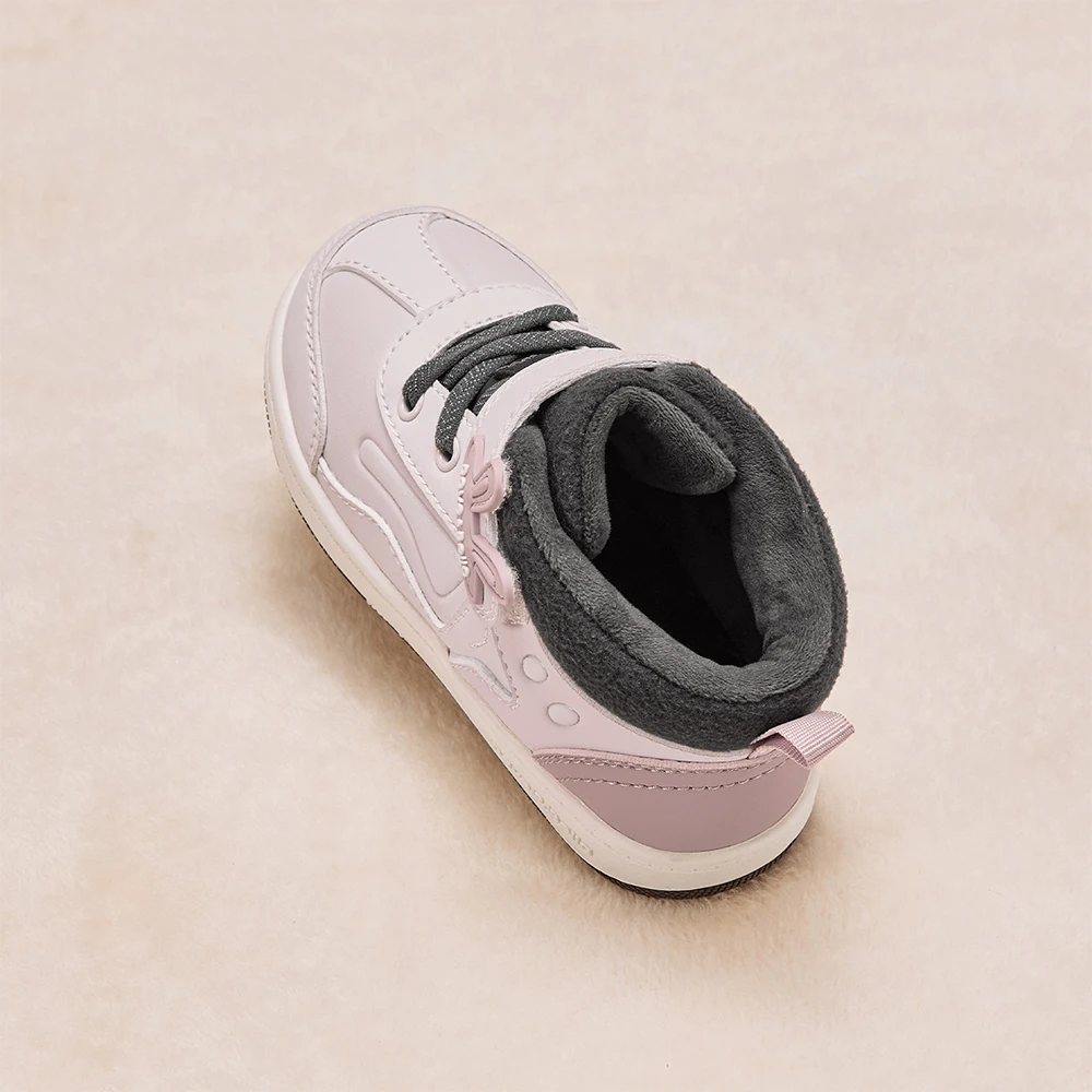 Dave Bella Baby Board Shoes Winter New Girls' Antibacterial Shoes Sweet Cute Children's Velvet Shoes Outdoor Warm DB4254324