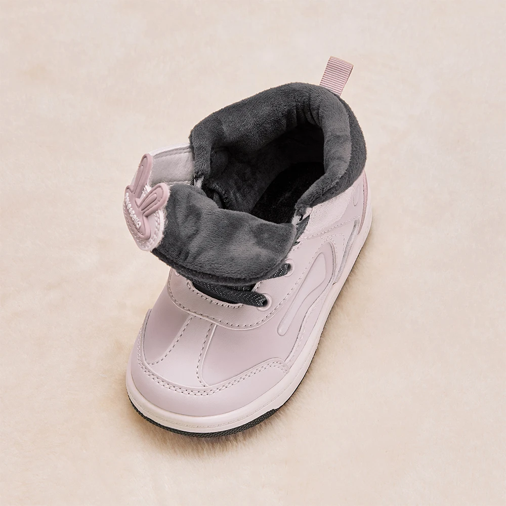 Dave Bella Baby Board Shoes Winter New Girls' Antibacterial Shoes Sweet Cute Children's Velvet Shoes Outdoor Warm DB4254324