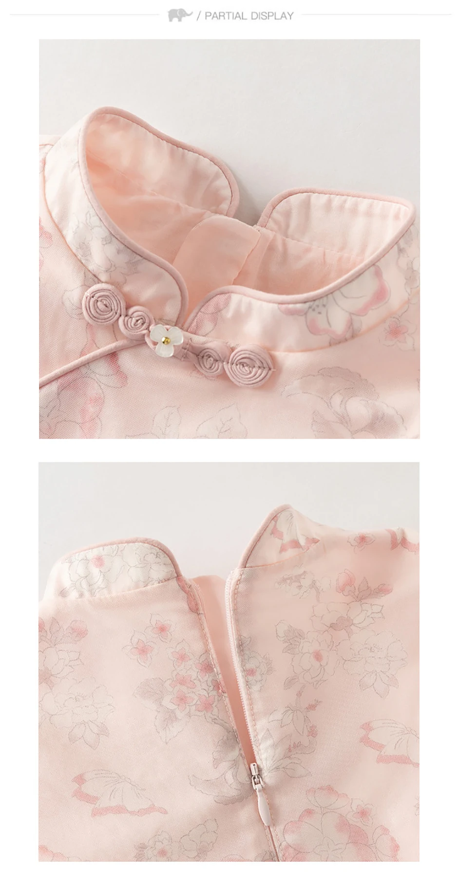 Dave Bella Girls Mesh Dress Spring Autumn Long Sleeves Kids Flower Print Dresses Sweet Outdoor Dress Children Clothing DB1261010