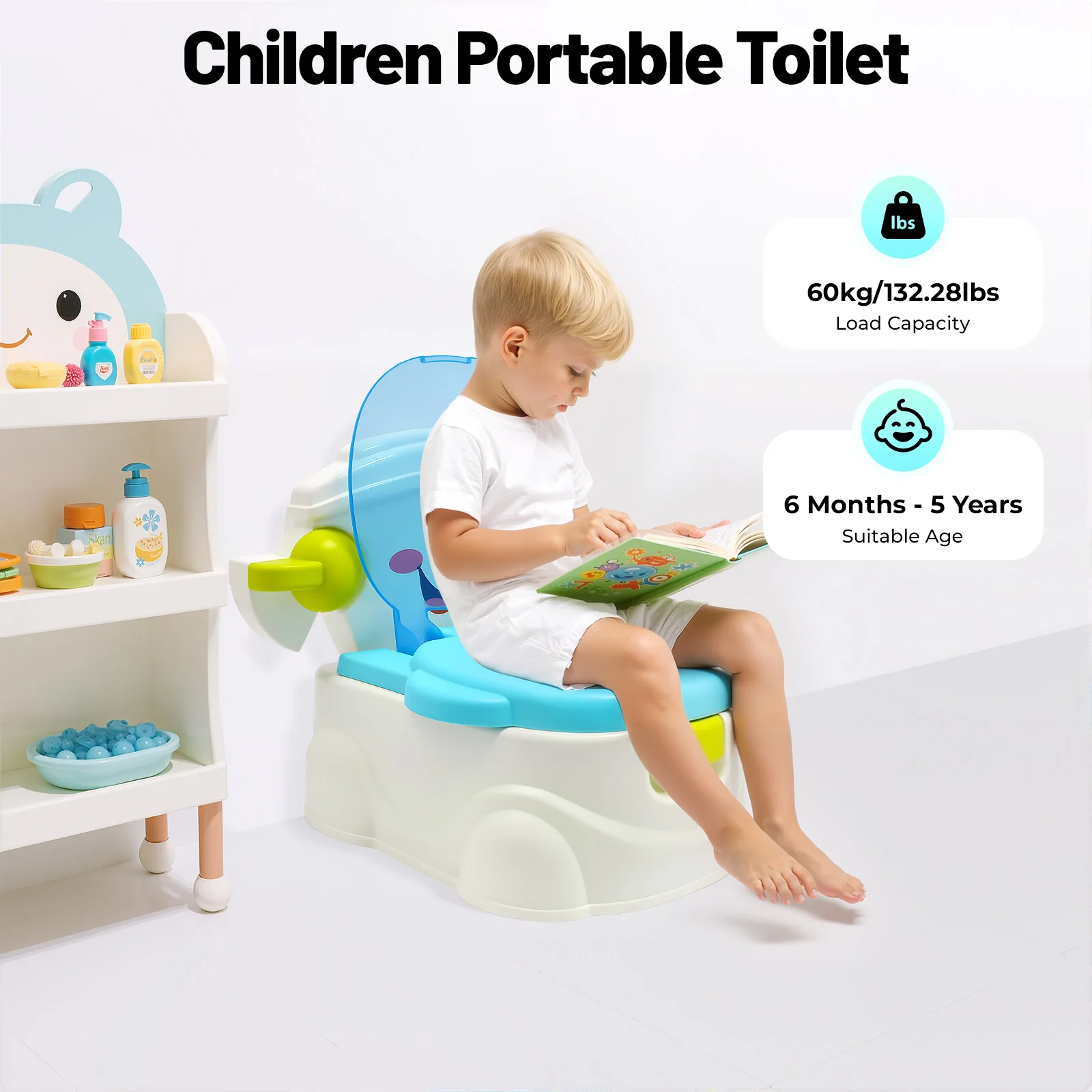 Portable Toilet Children Portable Toilet Blue/Pink Portable Toilet Potty Training Toilet Girls Boy Potty Chair Toilet Seat