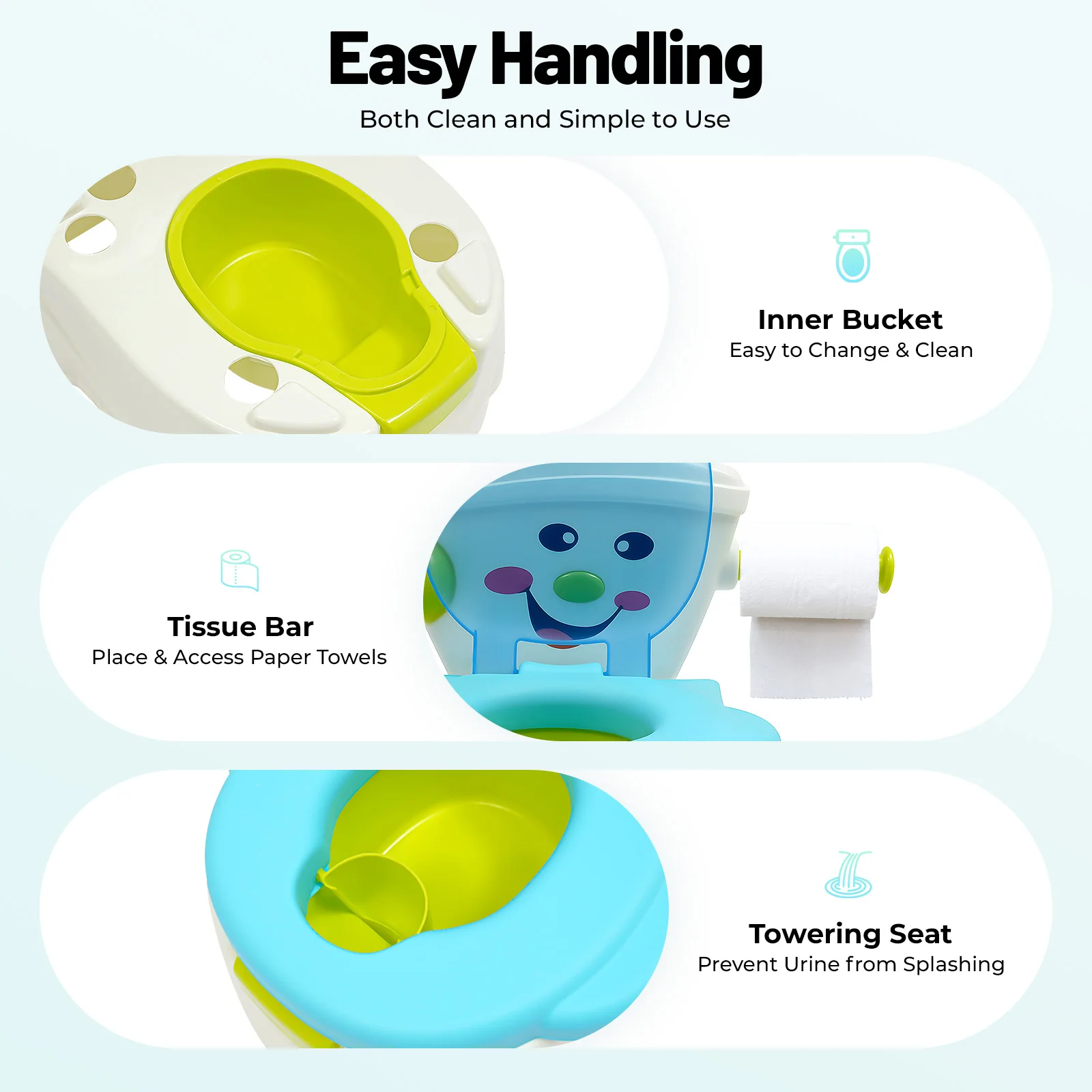 Portable Toilet Children Portable Toilet Blue/Pink Portable Toilet Potty Training Toilet Girls Boy Potty Chair Toilet Seat