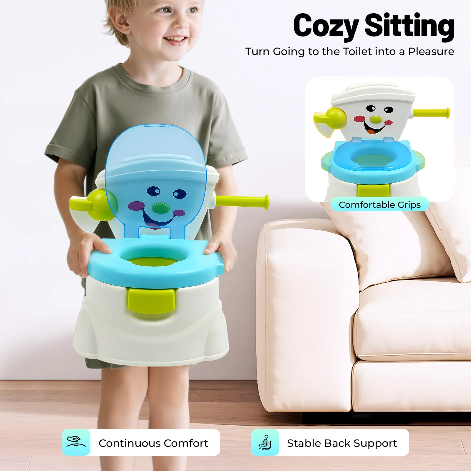 Portable Toilet Children Portable Toilet Blue/Pink Portable Toilet Potty Training Toilet Girls Boy Potty Chair Toilet Seat