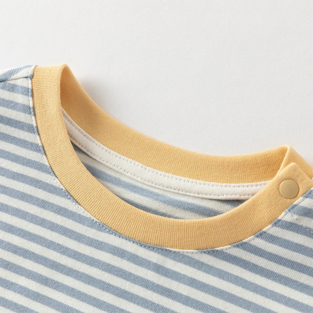 Dave Bella Children T-shirts Spring Summer Boys' Pure Cotton Pullover Long Sleeves Casual Bottoming Tops Kids Clothing DB1260028