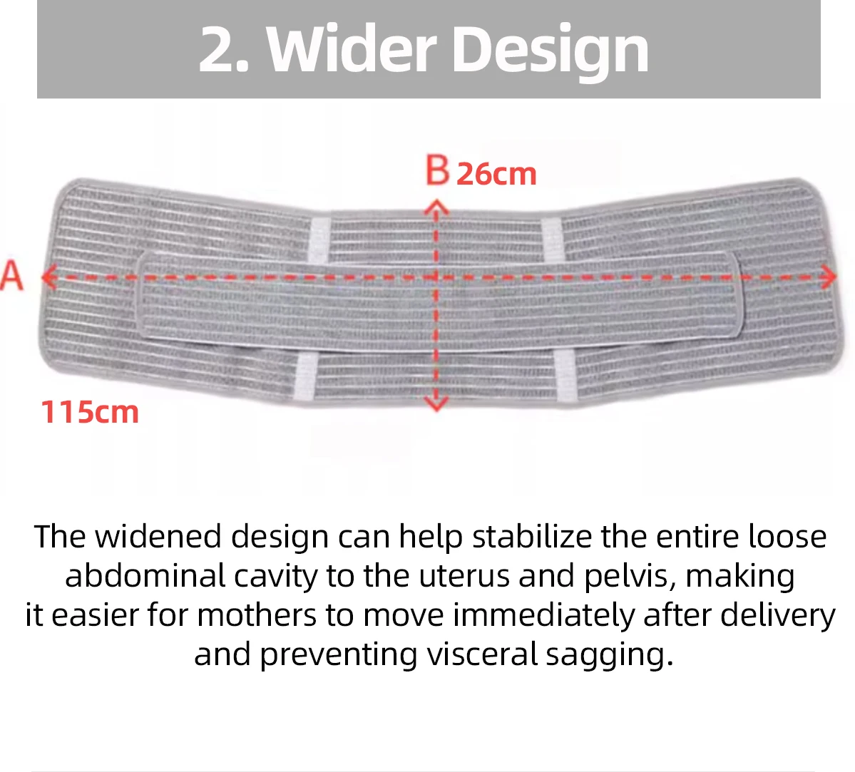 Sunveno Postpartum Belly Band Girdle for Postnatal Adjustable Belly Wrap C-section Recovery Binder Abdominal Support
