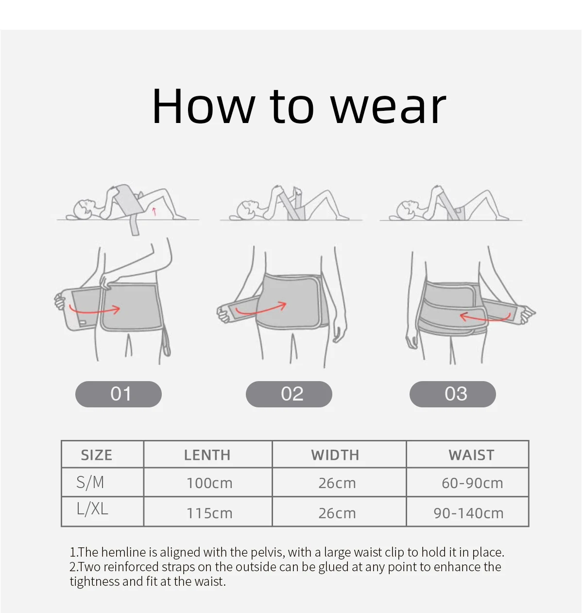 Sunveno Postpartum Belly Band Girdle for Postnatal Adjustable Belly Wrap C-section Recovery Binder Abdominal Support