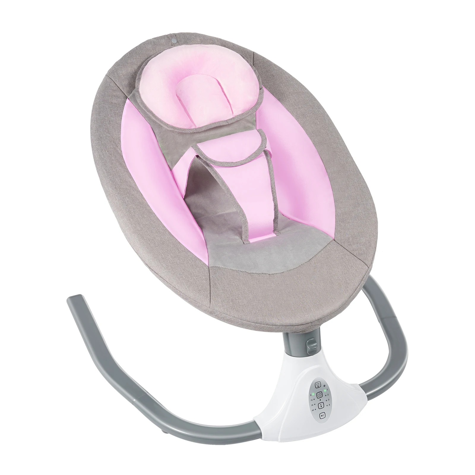 Pink Rocking Chair with USB Charging Port for Breastfeeding, Living Room, Bedroom for 0-18 Months baby