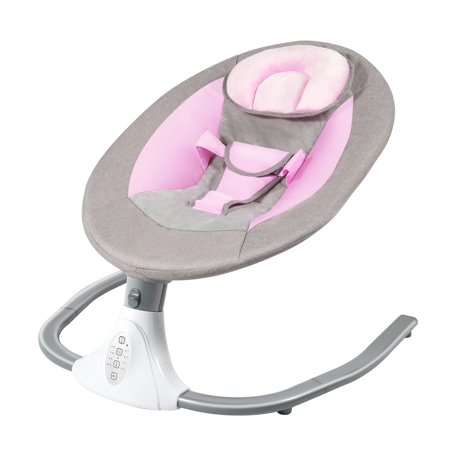 Pink Rocking Chair with USB Charging Port for Breastfeeding, Living Room, Bedroom for 0-18 Months baby