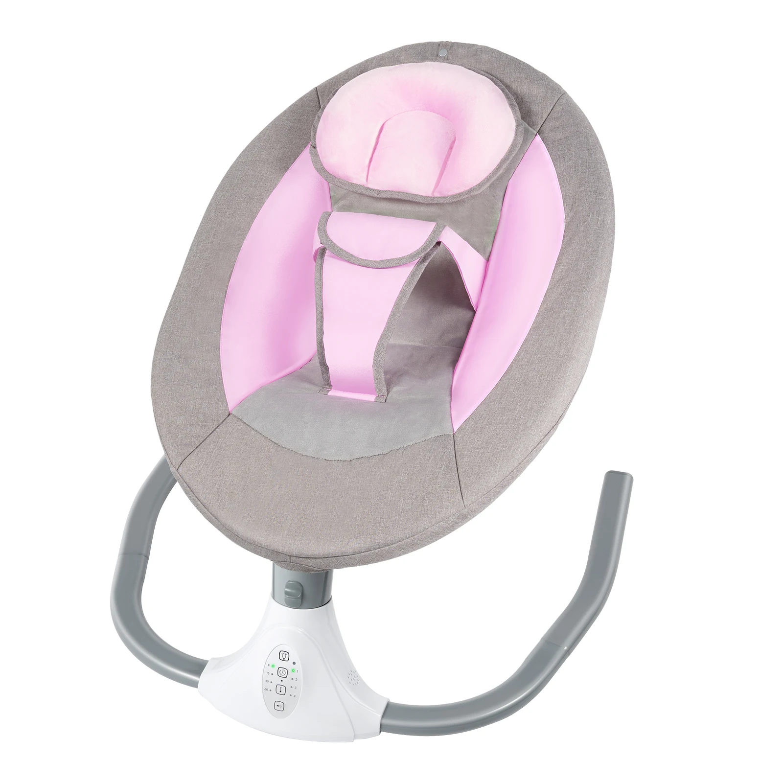 Pink Rocking Chair with USB Charging Port for Breastfeeding, Living Room, Bedroom for 0-18 Months baby