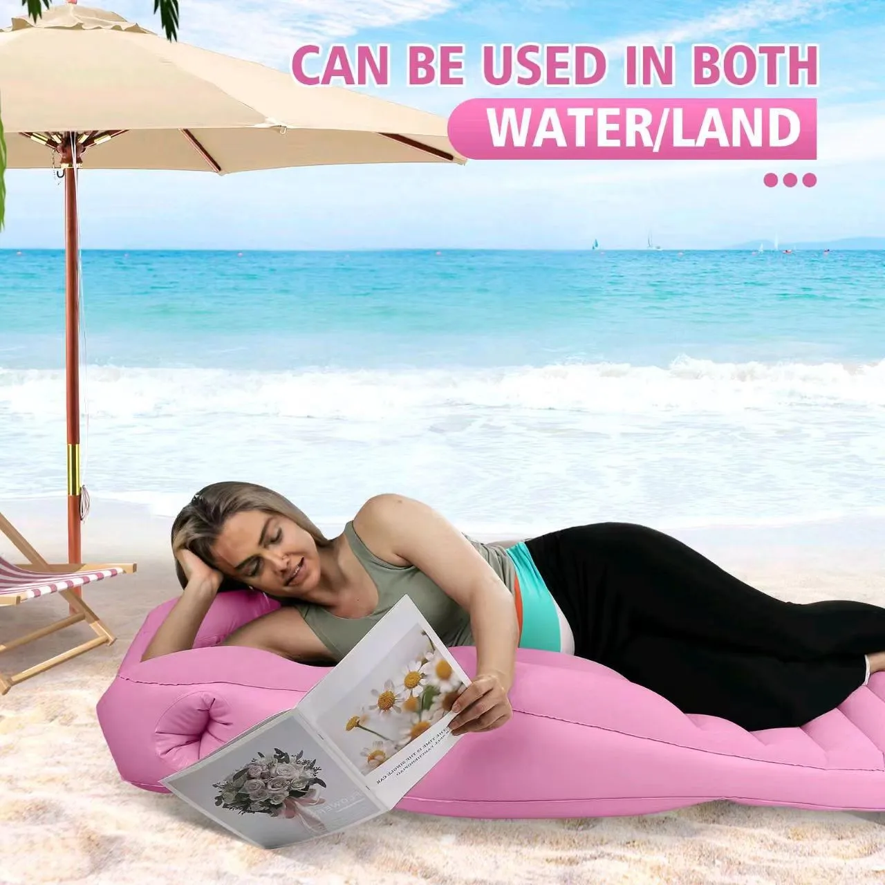 With Holes Inflatable Maternity Bed Foldable Adjustable Firmness Maternity Sleeping Mat Includes Air Pump